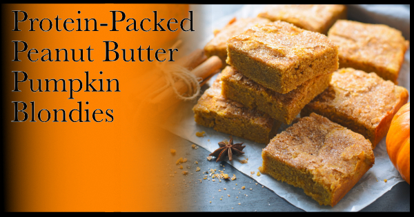 Protein-Packed Peanut Butter Pumpkin Blondies